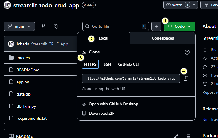 clonar projeto Python GitHub